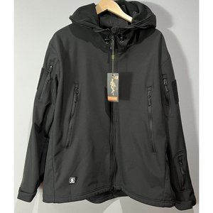 FREE SOLDIER Men's Outdoor Waterproof Soft Shell Hooded Military Tactical Jacket